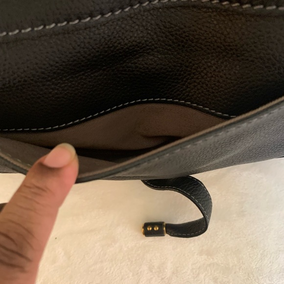 CHLOE Marcie Medium Black Textured Leader Shoulder Bag - Picture 8 of 16